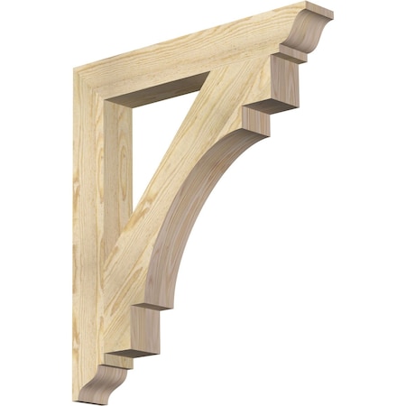 Ekena Millwork Merced Traditional Rough Sawn Bracket, Douglas Fir, 4"W x 28"D x 32"H BKT04X28X32MRC01RDF